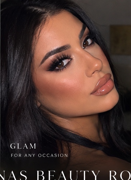 Glam makeup example