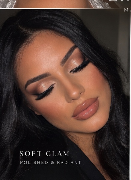 Soft glam makeup example